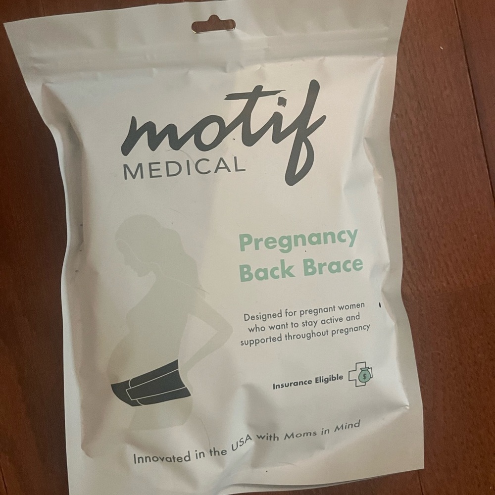 Brand new in package Motif Medical Pregnancy Back Brace